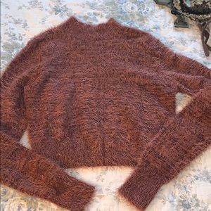 CLOSET CLEAR OUT Fuzzy cropped sweater
